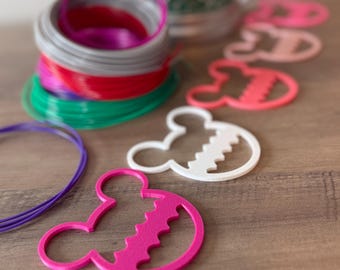 Mickey Mouse Shirt Clip: Scarf Slide, Shirt Tie - 3D Printed PLA
