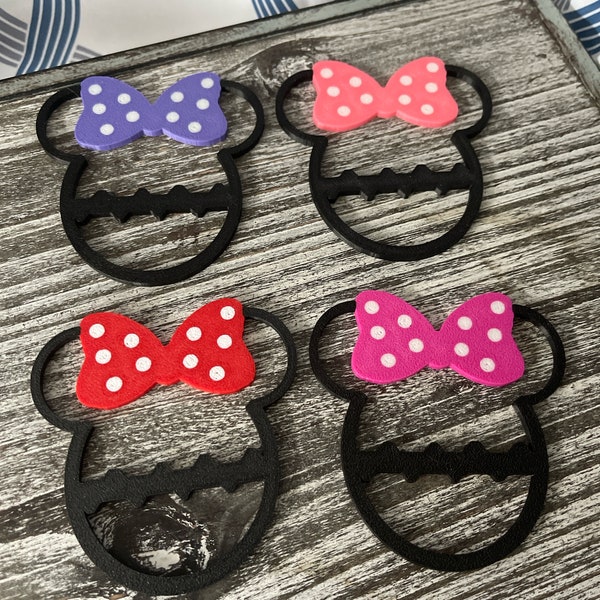 Mouse Shirt Clip with polkadot bow, Shirt Tie, T-Shirt Slide, Mouse Head, Scarf Slide, T-Shirt Style