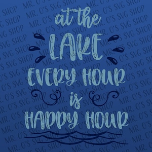 Aan het meer - alleen SVG - digitale download