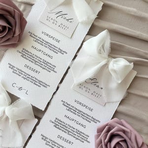 Personalisierte Menükarten Hochzeit
