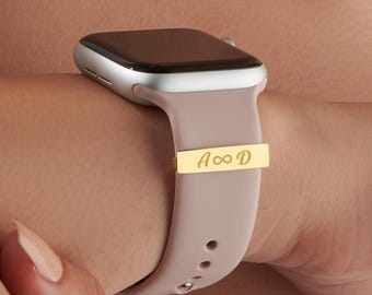 Apple Watch Band Charm, Custom Name Charm for Watch, Personalized Gift for Her, Apple Watch Accessory Charms, Gift for Girlfriend