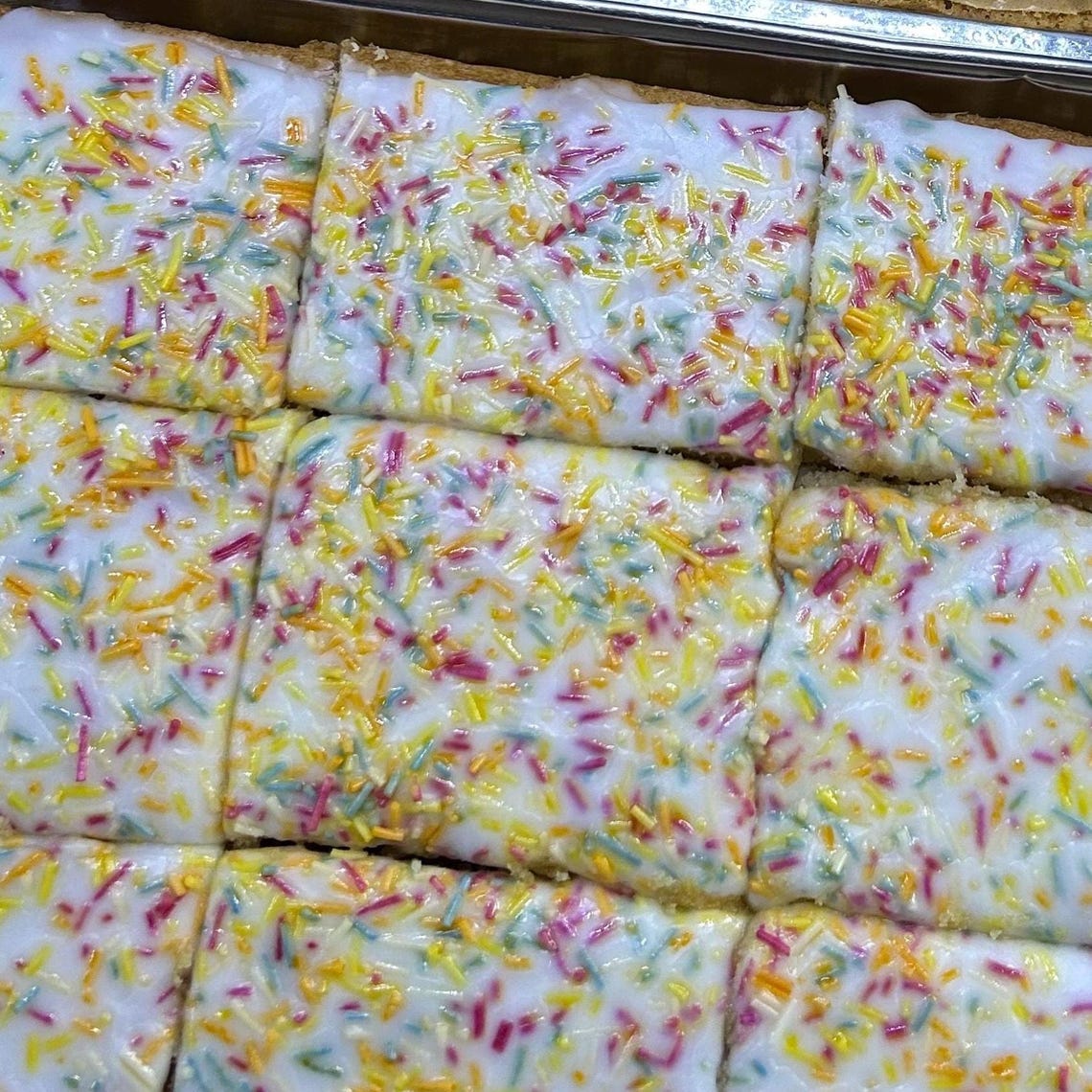 Iced Sponge Fresh Iced Sponge Cake With Sprinkles - Nostalgic Treat - Etsy UK