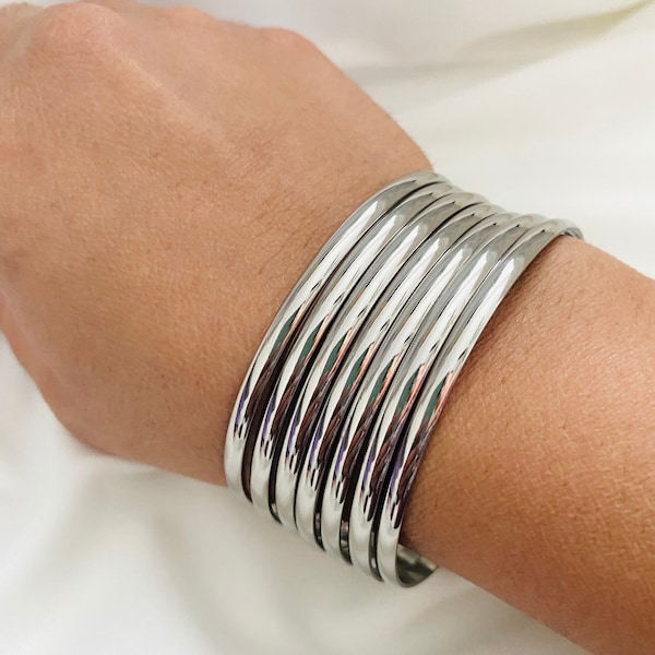 Silver Stacking Bangle, Silver Bangle Set, 7 Day Bangles, Stacking Bangle, Bangles Set, Silver Bangle,