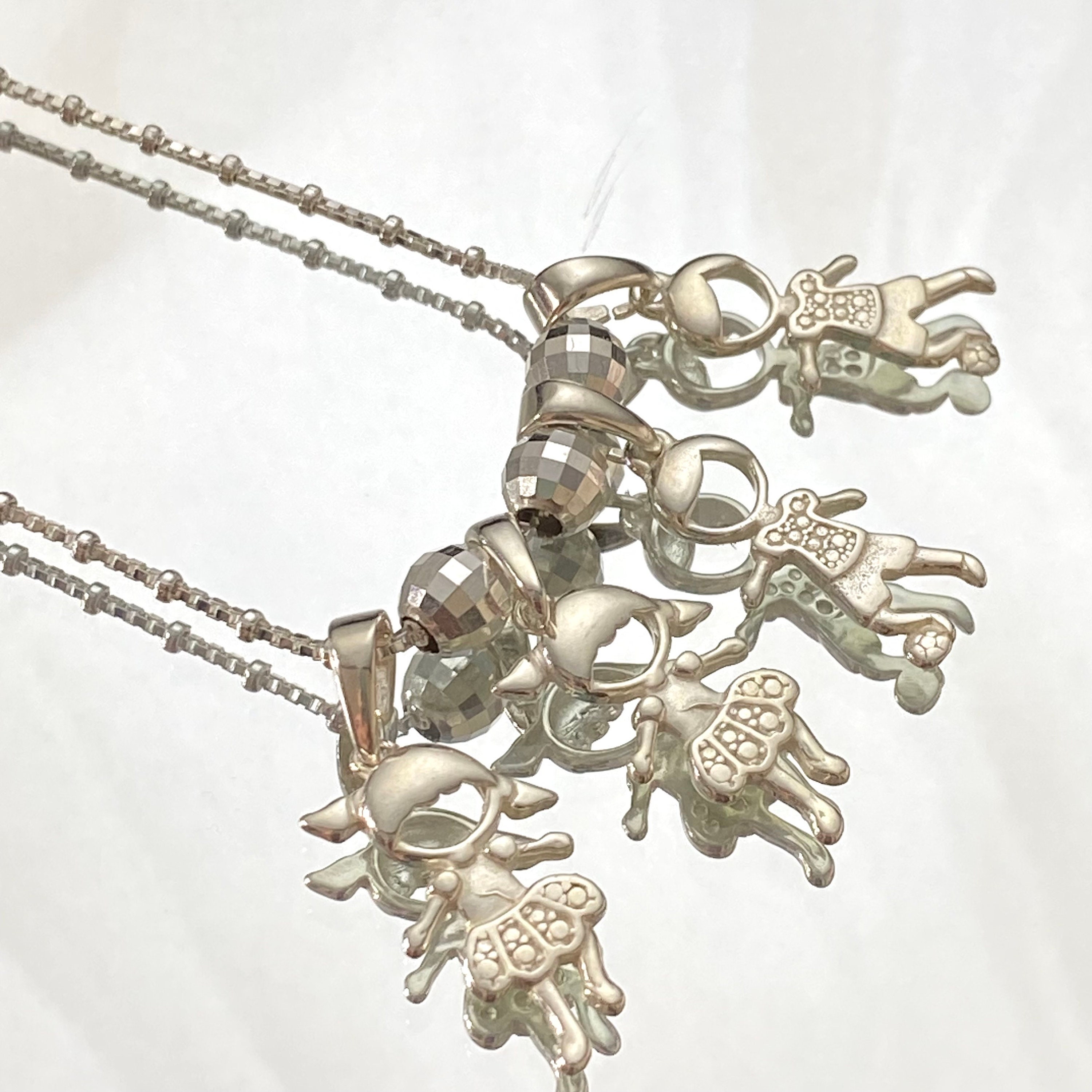 Boy Girl Pendant Necklace, Silver Boy Girl Charm Necklace, Mom Necklace