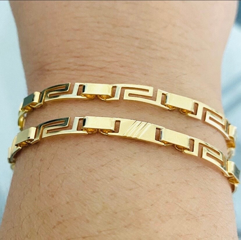 Greek Key Bracelet Gold Etsy Australia