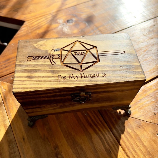 Dungeons And Dragons Dice Box | DnD Die Storage | Reclaimed Wood | Dice Goblin | Dragon Hoard | Box of Holding Paladin dnd gifts nerdy gift