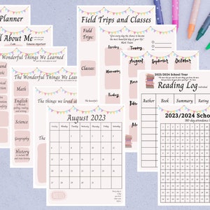 digital - Homeschool Portfolio/Planner Bundle - Elementary Portfolio and Evaluation Admin - End of year made easy!