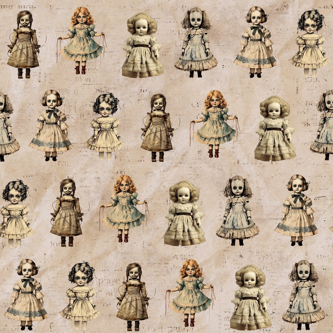 Antique Doll Wrapping Paper: Gothic Vintage Design (satin or Matte) - Etsy