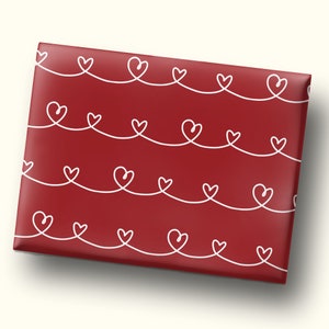 Cute Hearts Wrapping Paper Valentine Gift Wrap Love Paper Anniversary Wrapping Paper Rolls Gift Wrapping for Her