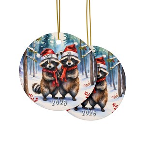 Personalized Polar Bear Couples Christmas Ornament