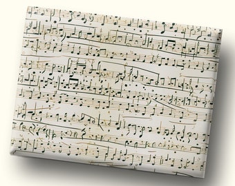 Sheet Music Wrapping Paper Musical Gift Wrap Antiqued Craft Paper Gift for Band Musician Gift Wrap Musical Birthday Gift Music Teacher Gift