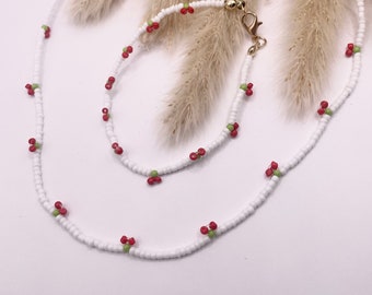 Cherry bracelet and necklace