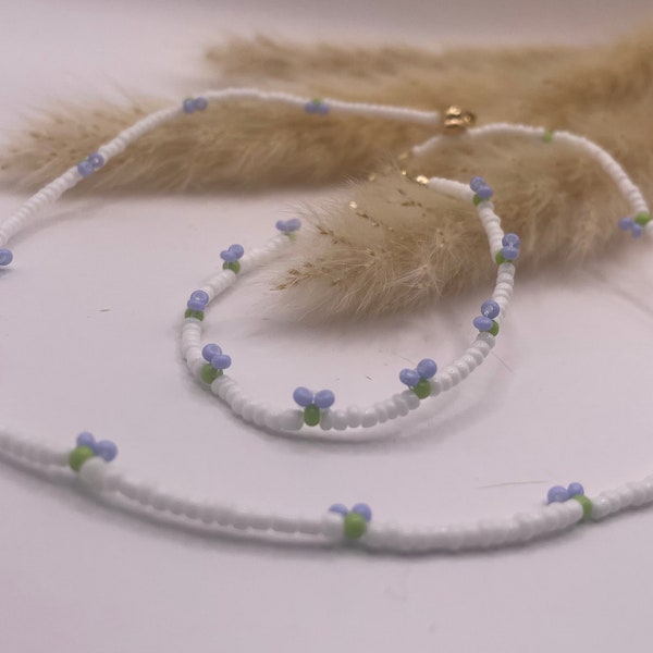Blueberries bracelet & necklace