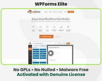 WP Forms Pro - 1 Site 1 Year | Auto Updates | Fast & Secure WordPress Plugin Installation Service