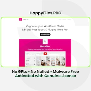 HappyFiles - 1サイト限定 | 自動更新 | 高速で安全なWordPressプラグインインストールサービス