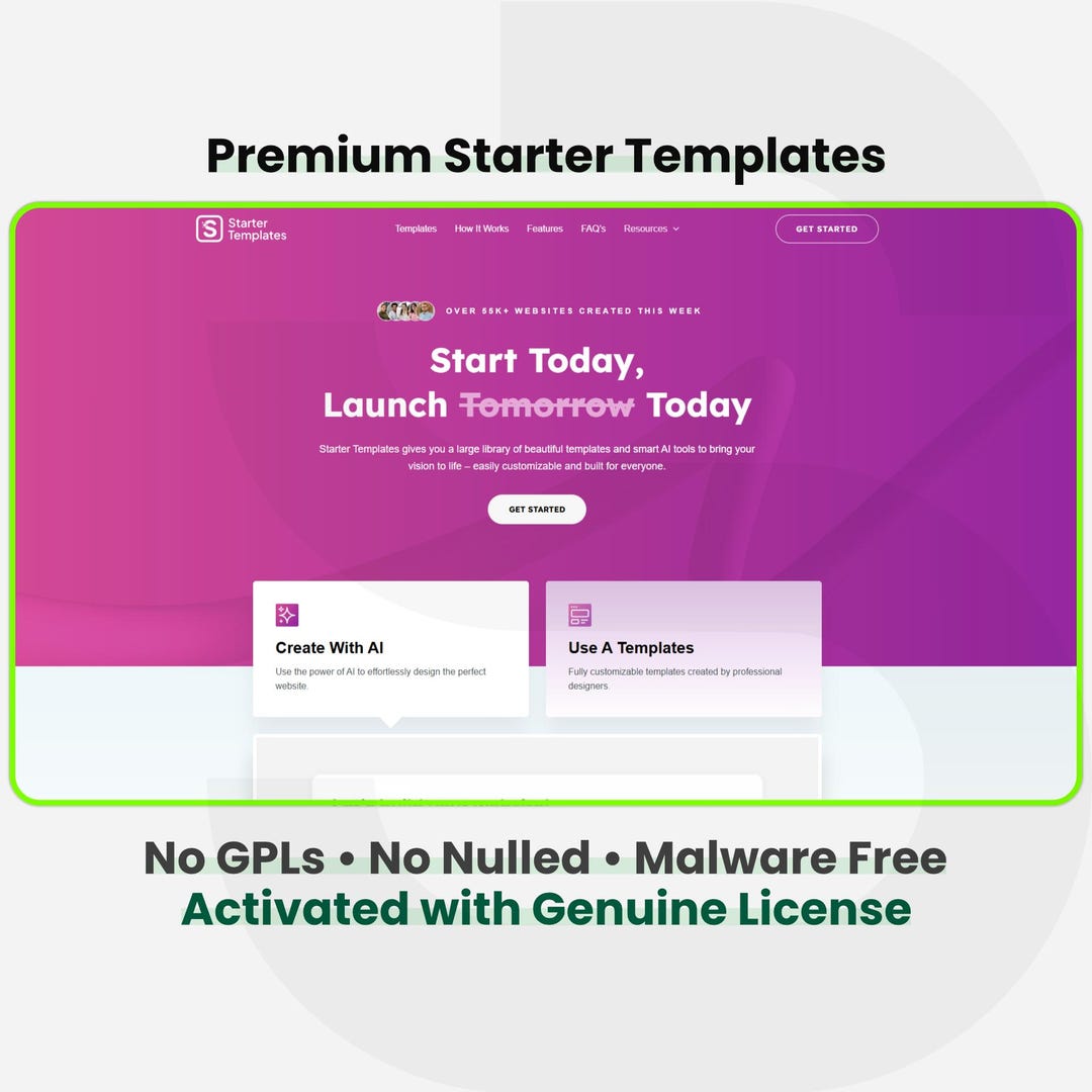 Premium Starter Templates 1 Site Lifetime Auto Updates Fast