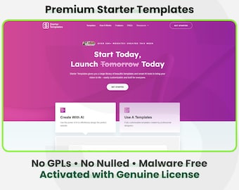 Modèles premium pour débutants - 1 site à vie | Mises à jour automatiques | Service d'installation rapide et sécurisé du plugin WordPress