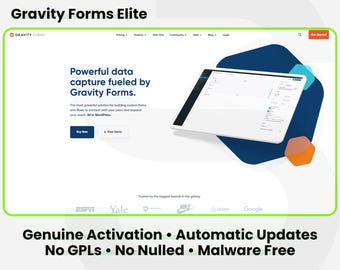 Gravity Forms Elite: 1 Seite 1 Jahr. Plug-in-Installations-Service mit echten lizenzierten automatischen Updates.