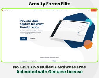 Gravity Forms Elite - 1 sitio, 1 año / Actualizaciones automáticas / Instalación rápida y segura de plugins de WordPress