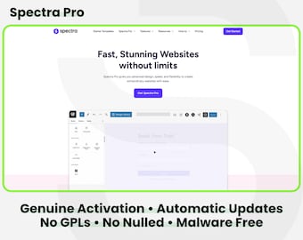Spectra Pro - 1 sitio de por vida. Servicio de instalación de plugins de WordPress con actualizaciones automáticas con licencia.