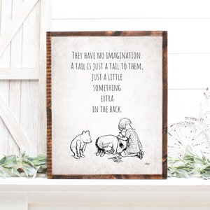 Digital Winnie The Pooh Classic They Have No Imagination Wall Art, Instant Download Nursery Poster, Baby Shower Gift, Vintage Quote Print