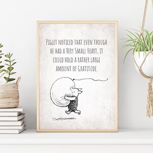 Digital Winnie The Pooh Classic Piglet Noticed That Even Wall Art, Instant Download Nursery Poster, Baby Shower Gift, Vintage Quote Print