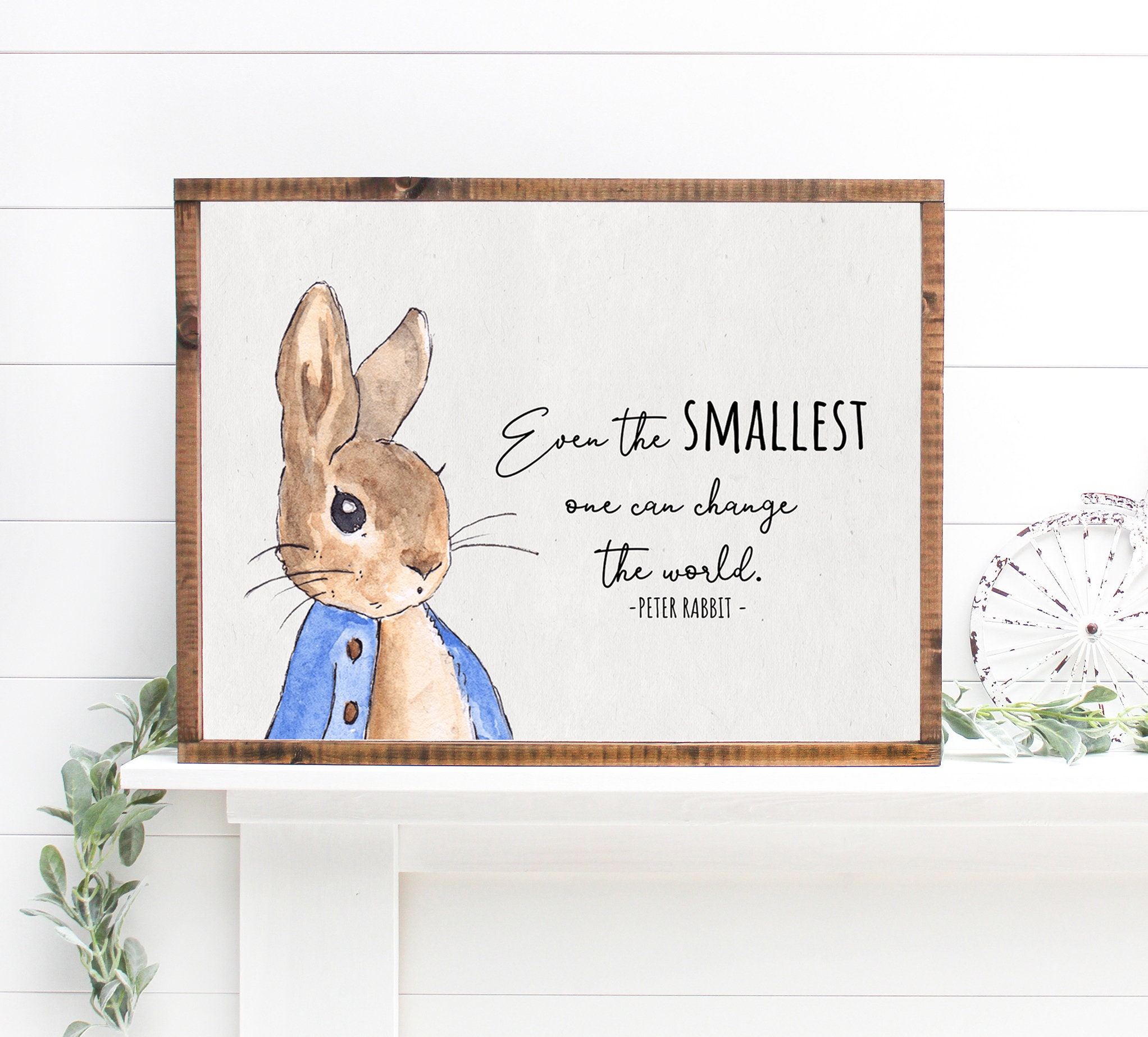 Even the Smallest Things Peter Rabbit Digital Wall Art, Instant ...