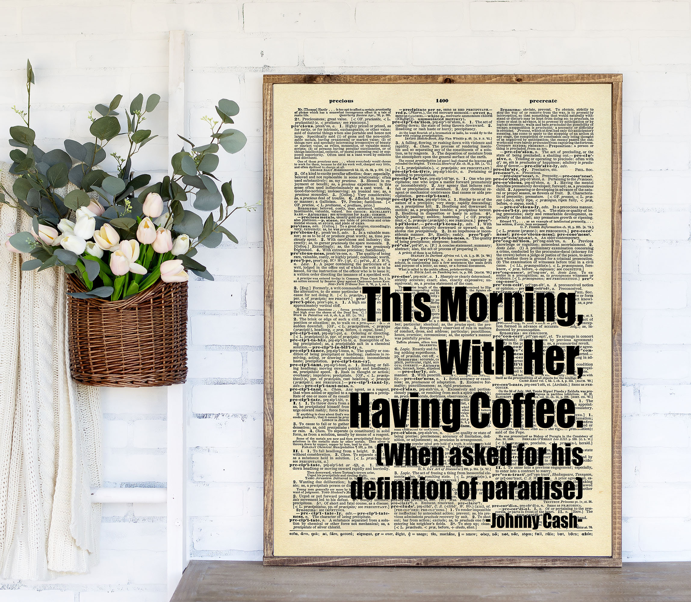 Questa mattina con lei che prende un caffè Johnny Cash Arte da