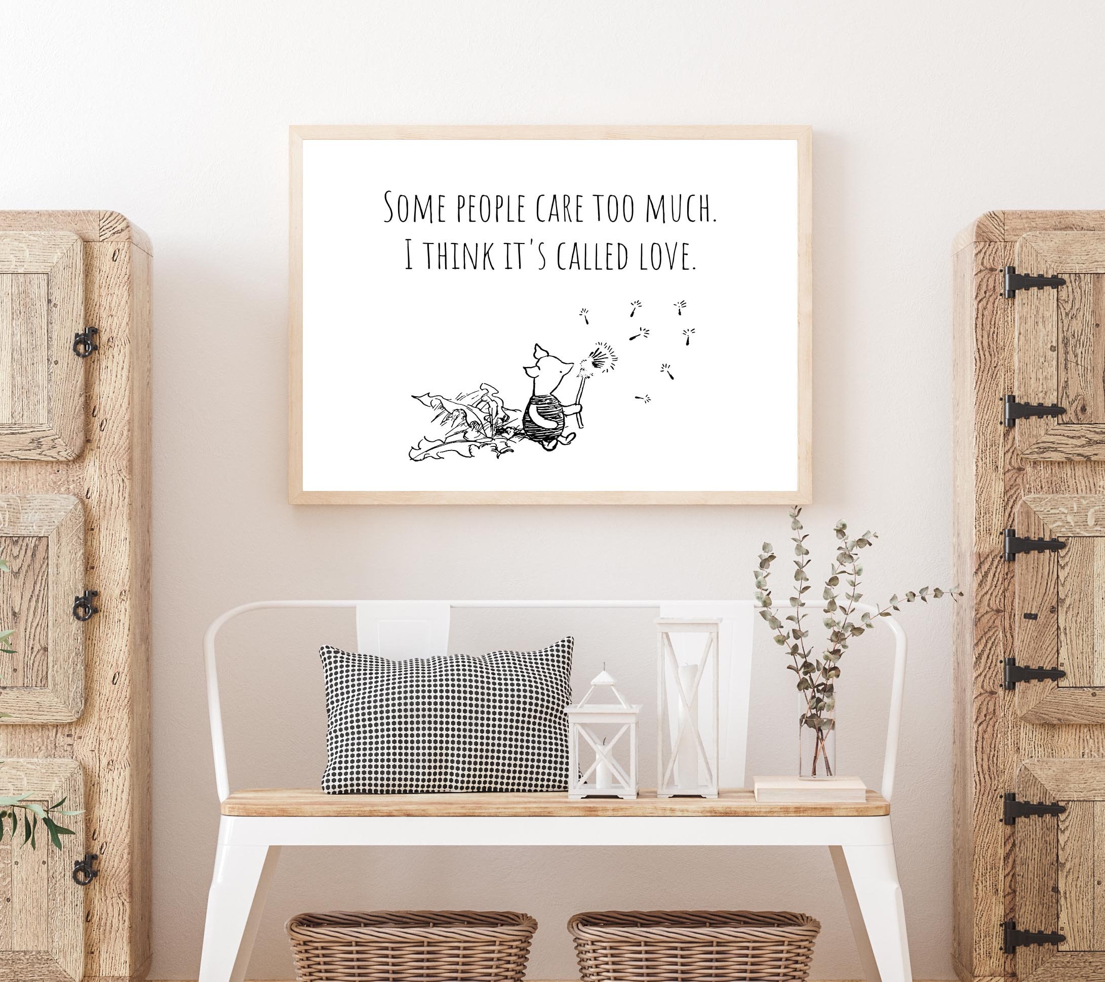 Digital Winnie the Pooh Classic Some People Care Too Much Wall Art