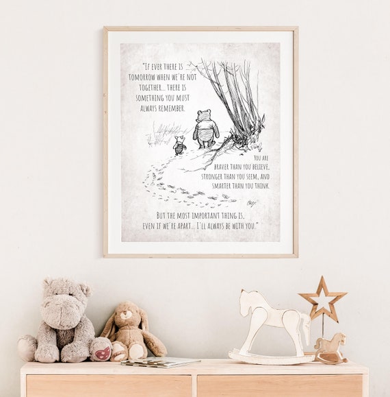 Digital Winnie the Pooh Classic If Ever There is Tomorrow Wall Art