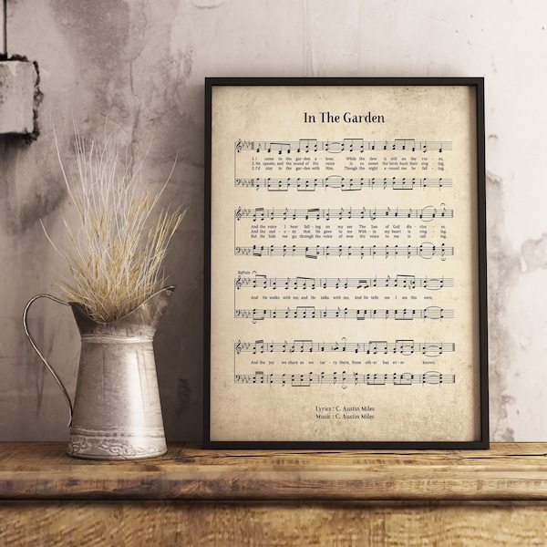 In the Garden Hymn Print - Etsy