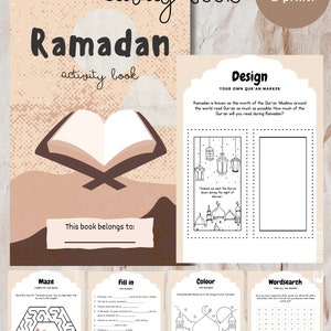 Ramadan activity book for kids 7+, Printable Ramadan activitybook