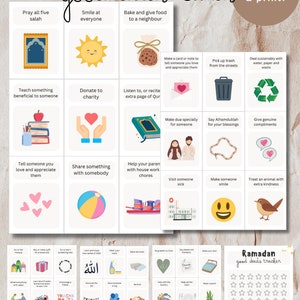 45 Ramadan Goede Dadenkaarten + tracker, Ramadan Kinderactiviteiten, Ramadankaarten, Ramadan Tracker voor kinderen, Islamitische activiteiten, Moslimactiviteit