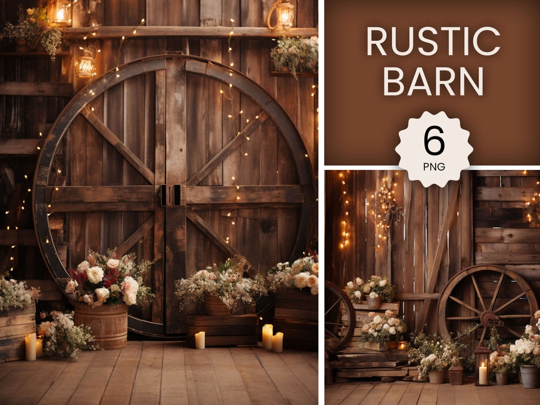 Brown Boho Digital Backdrop Rustic Barn Backdrop Maternity Boudoir ...