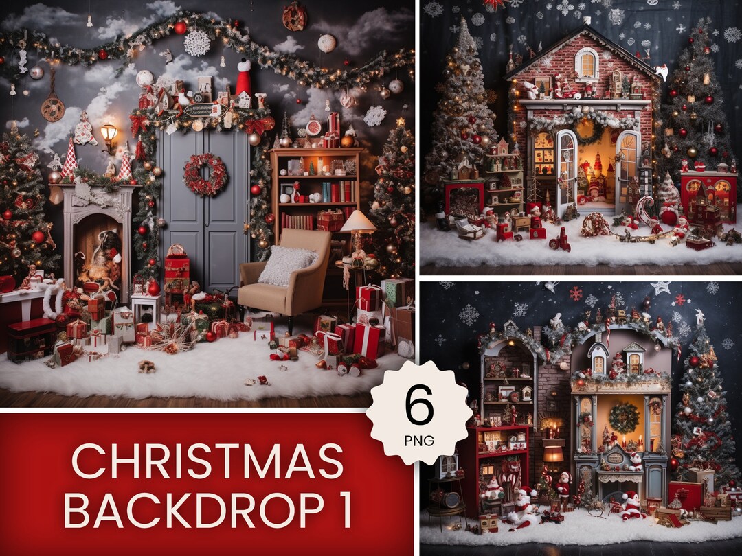 Christmas Digital Backdrop Digital Backdrop Christmas Photoshop ...