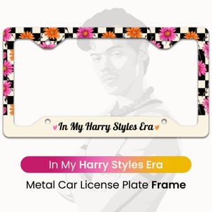 Harry Styles License Plate Frame, Harry Styles Car Accessory, Harry Styles Merch Decor, In My Harry Styles Era Y2K Metal License Plate Cover