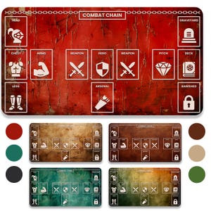 Tapete de jogo FAB de carne e osso Tapete de jogo FAB com zonas Tapete de cartas TCG Acessórios Fab Tapete de jogo para recém-chegados Grunge Fantasy Fab Player Gamer Gift