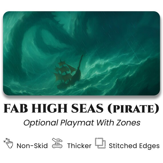 FAB High Seas Playmat With Zones, Pirate Themed Flesh and Blood
