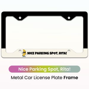 Rita metalen nummerplaatframe, The Grannies, grappig nummerplaatframe, Rita Driving, grappig nummerplaatdeksel