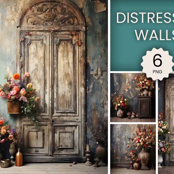 Distressed Wall Textured Digital Backdrops Maternity Boudoir Digital Backdrop Overlays Studio Photography Digital Backdrop Photoshop Overlay