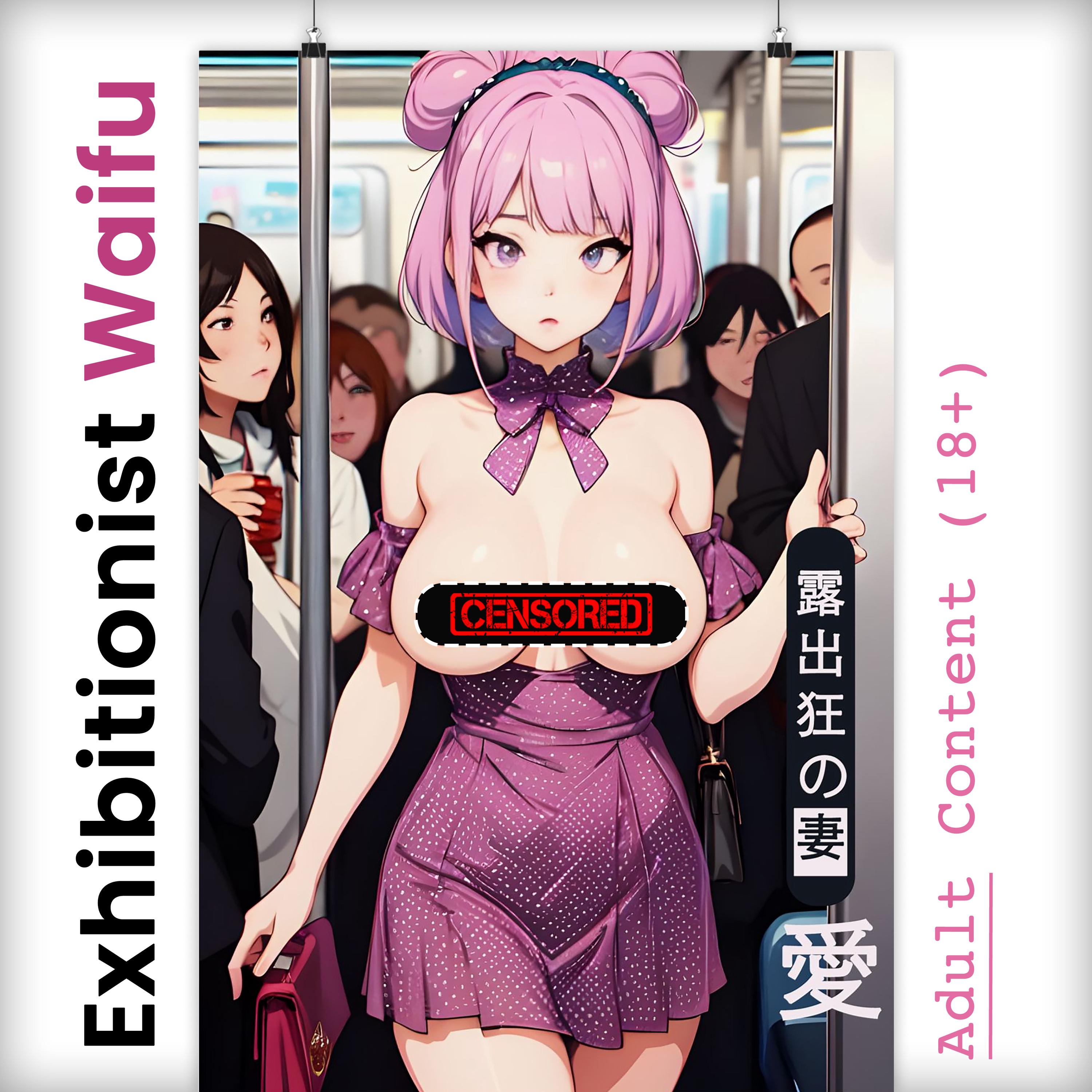 Onzedelijke Waifu-poster, Exhibitionistische Waifu Boob Wall Art, NSFW Anime Girl, MTG Proxy Waifu Design, Anime Weeb Waifu Print, Anime Poster, Ouder