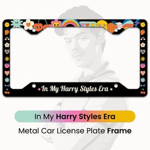 Harry Styles License Plate Frame, In My Harry Styles Era Metal License Plate Cover, Harry Styles Car Accessory, Harry Styles Merch, Fan Gift