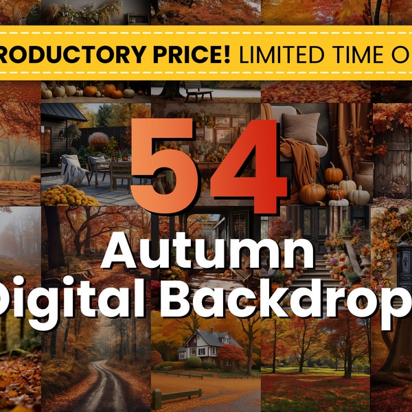 54 Fall Digital Backgrounds Autumn Digital Backdrops Forest Fall Backgrounds Autumn Mockups Fall Photography Composite Photoshop Overlay