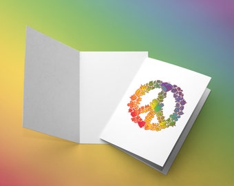 Peace Sign – Rainbow -  Greeting Card