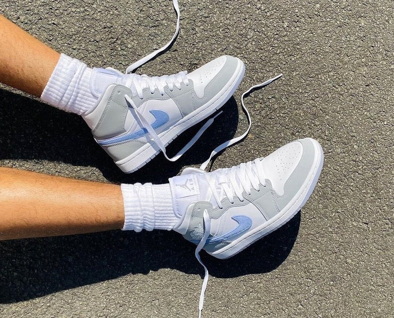 Wolf Grey Mid 2023 2024 Aj1 Etsy
