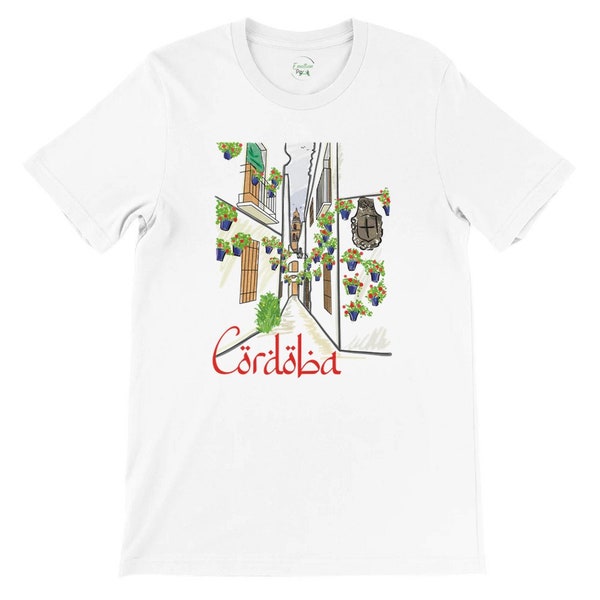 Unisex soft and comfortable cotton tshirt "Spain - Cordoba" - Camiseta Calle de las Flores "España - Córdoba"