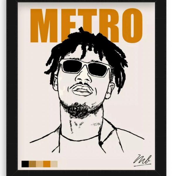 Metro Boomin Digital Art Work - Minimalist Poster Print - Metro Boomin Poster Print - Wall Art - Music Gift - Retro Modern