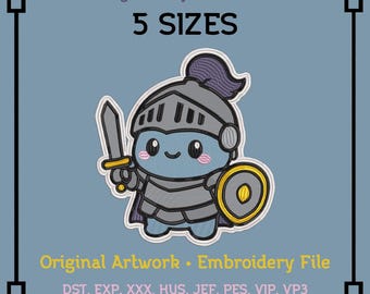 Dungeon Blob Knight Embroidery File | RPG Monster PES DST