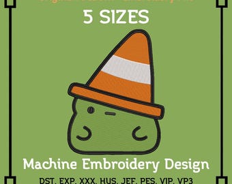 Cone Hat Froggy Embroidery File