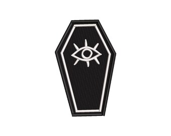 Gothic Eye Coffin Embroidery Design (5 Sizes, Digital Download)